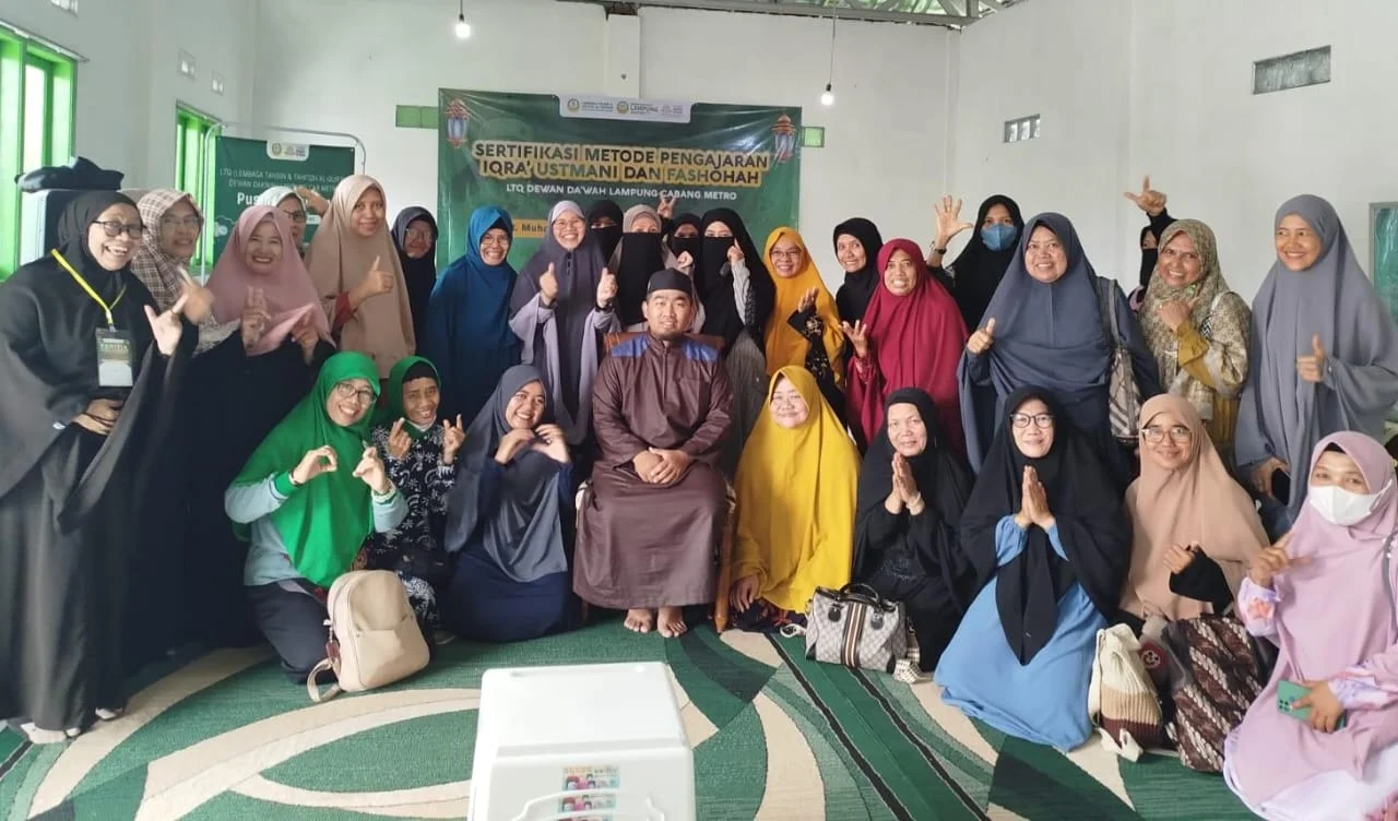 LTQ Dewan Da’wah Lampung Gelar Sertifikasi Metode Pengajaran Iqra’ Utsmani dan Fashohah