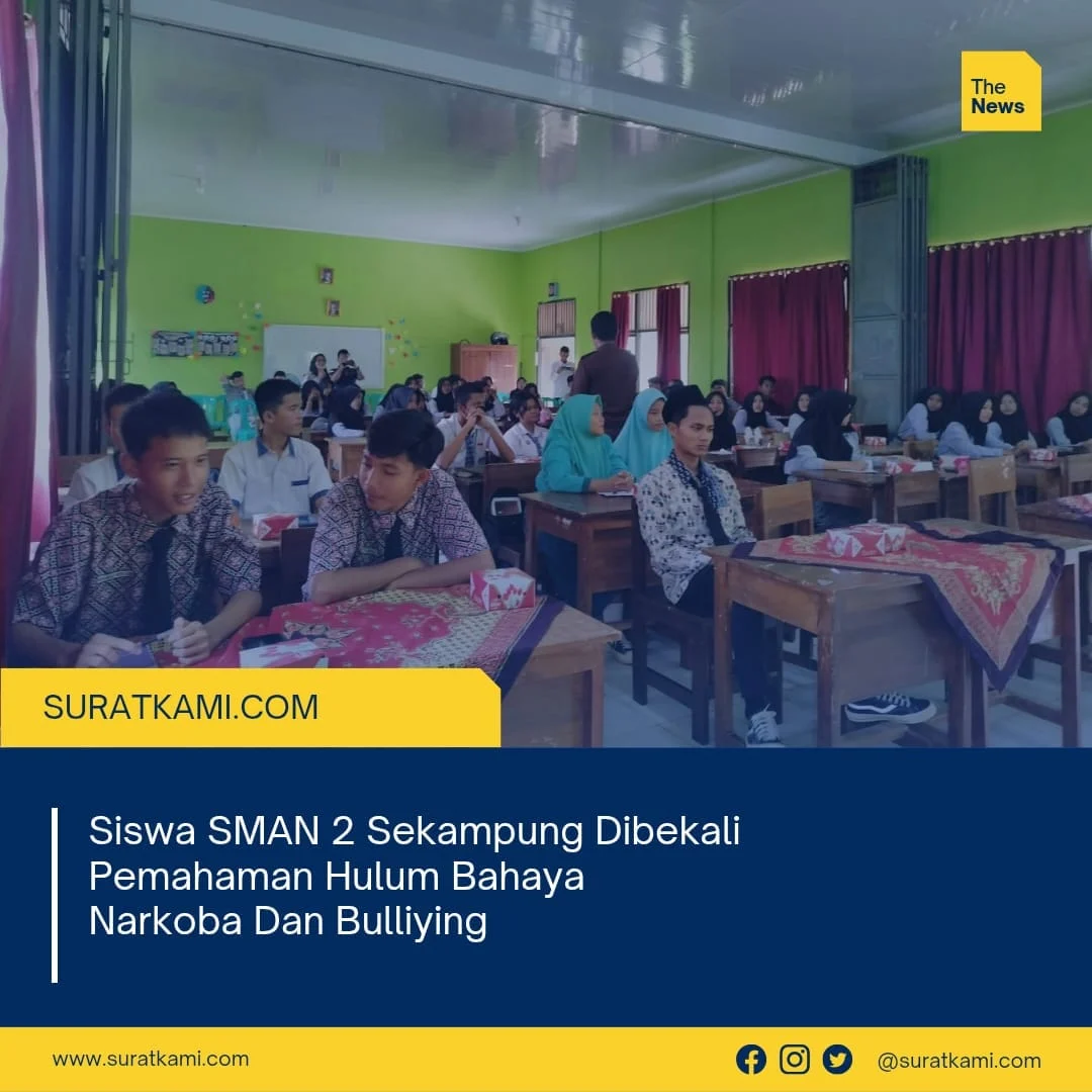 Jaksa Masuk Sekolah Siswa SMAN 2 Sekampung di Bekali Pemahaman Hukum tentang Bahaya Narkoba dan Bulliying