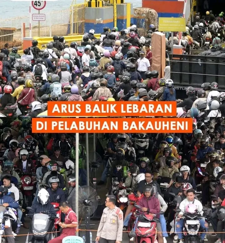 Puncak Arus Balik Lebaran 2025 di Pelabuhan Bakauheni Antrean Mengular, Kapal Diperbanyak