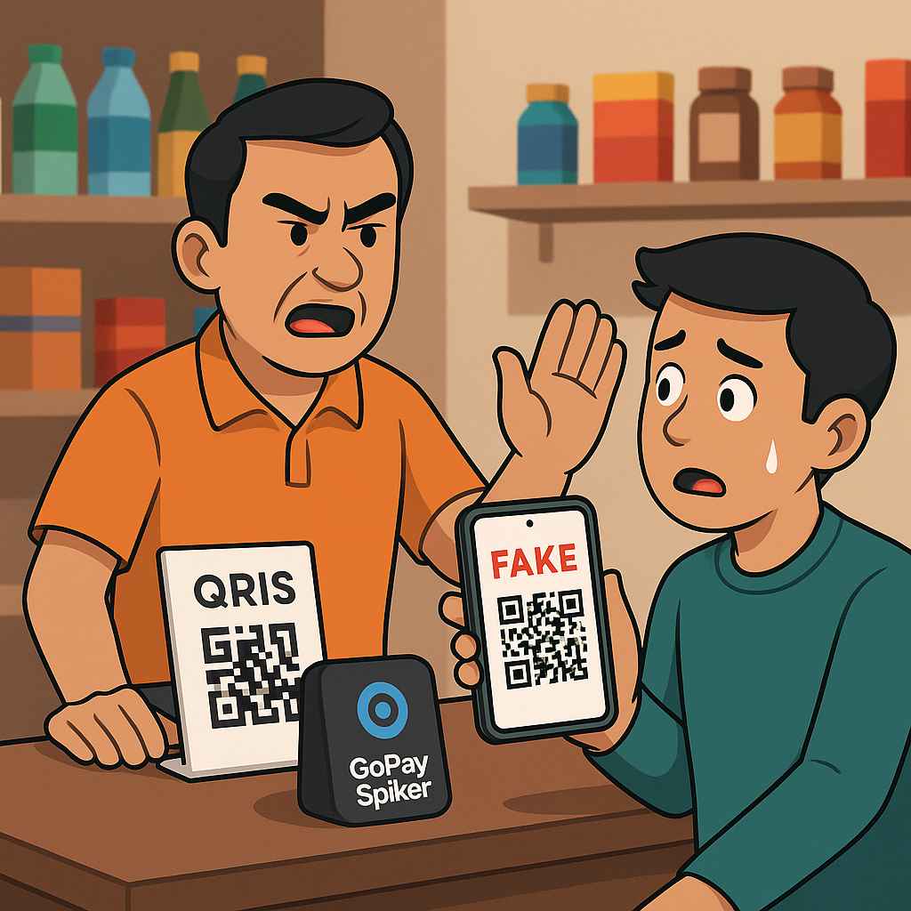 Penjual Gagalkan Penipuan QRIS Palsu Berkat Fitur Suara GoPay Spiker