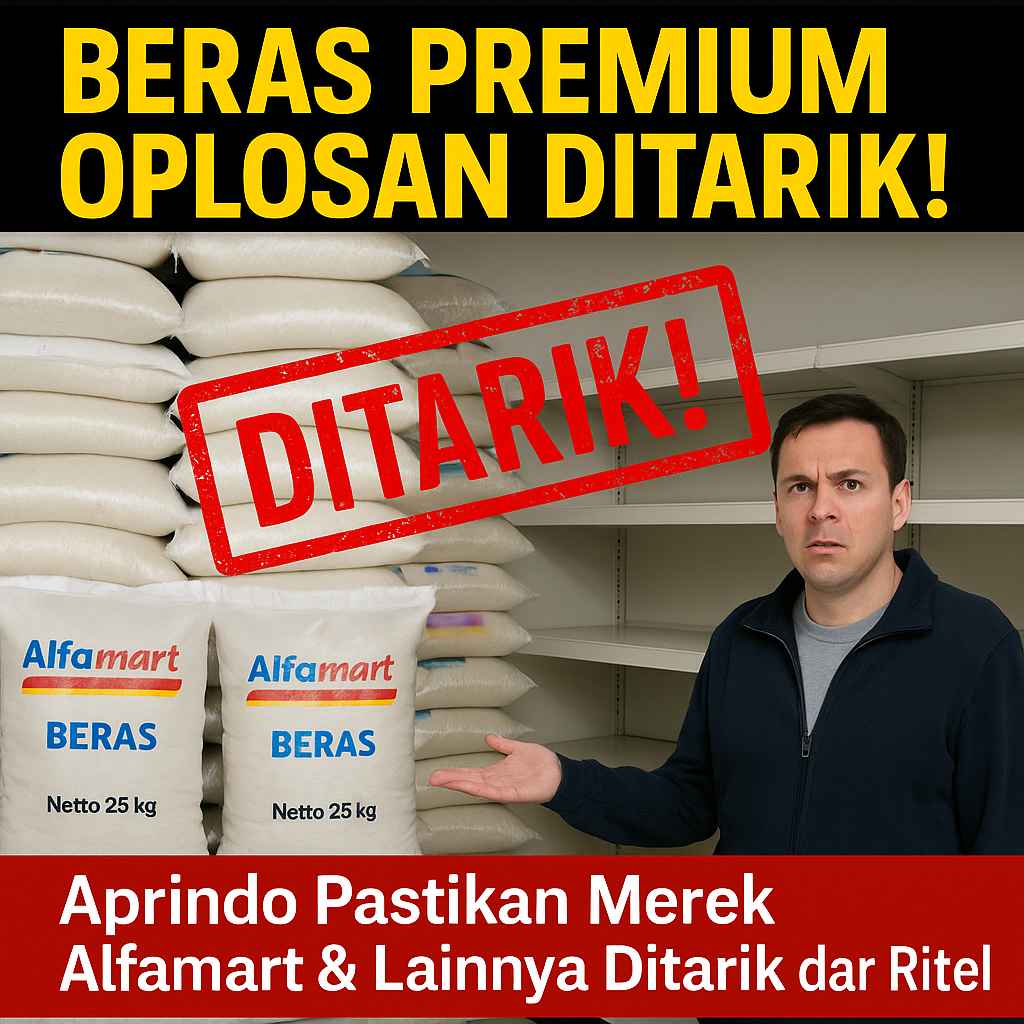 Aprindo Pastikan Penarikan Beras Premium Oplosan dari Gerai Ritel, Termasuk Merek Alfamart