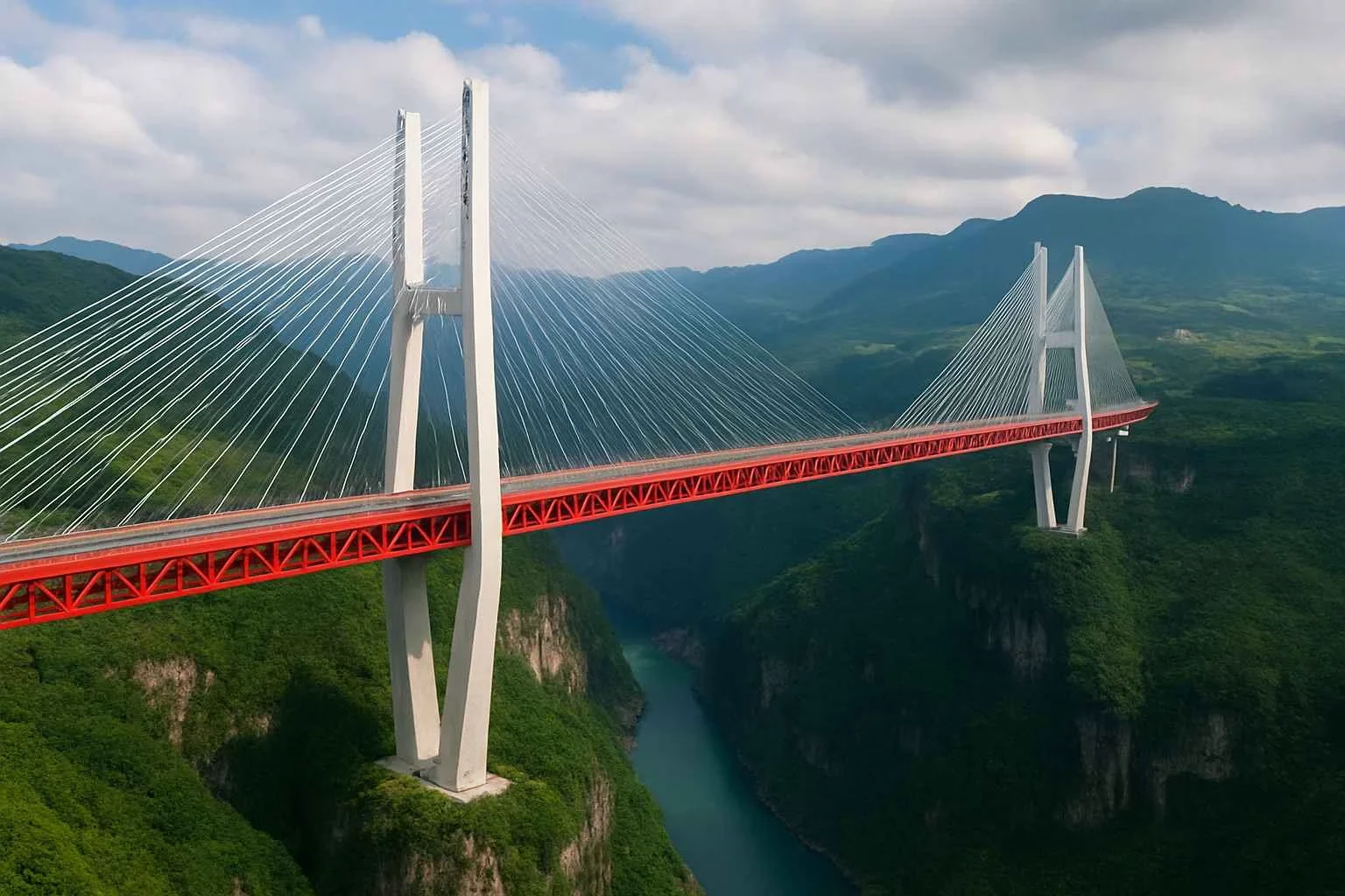 China Akan Resmikan Jembatan Tertinggi di Dunia Akhir September 2025