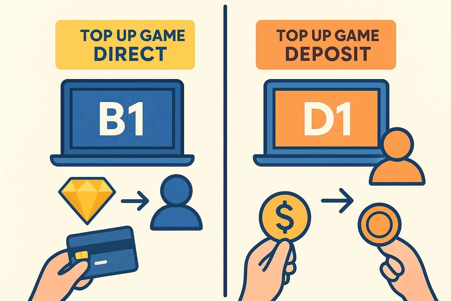 Perbedaan Web Top Up Game Direct (Mode Tamu) dan Deposit (Login Akun)