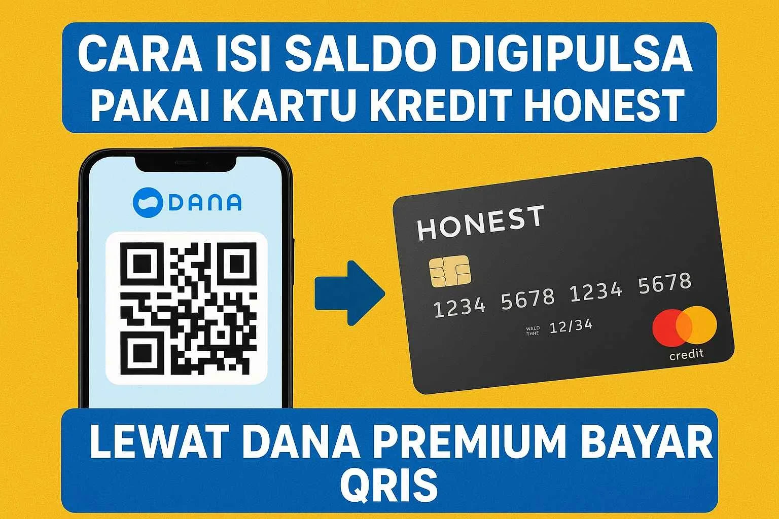 Cara Isi Saldo DigiPulsa Pakai Kartu Kredit Honest Lewat DANA Premium