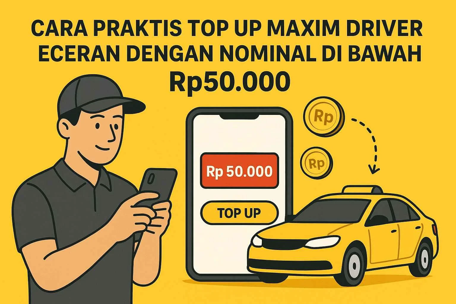Cara Praktis Top Up Maxim Driver Eceran dengan Nominal di Bawah Rp50.000