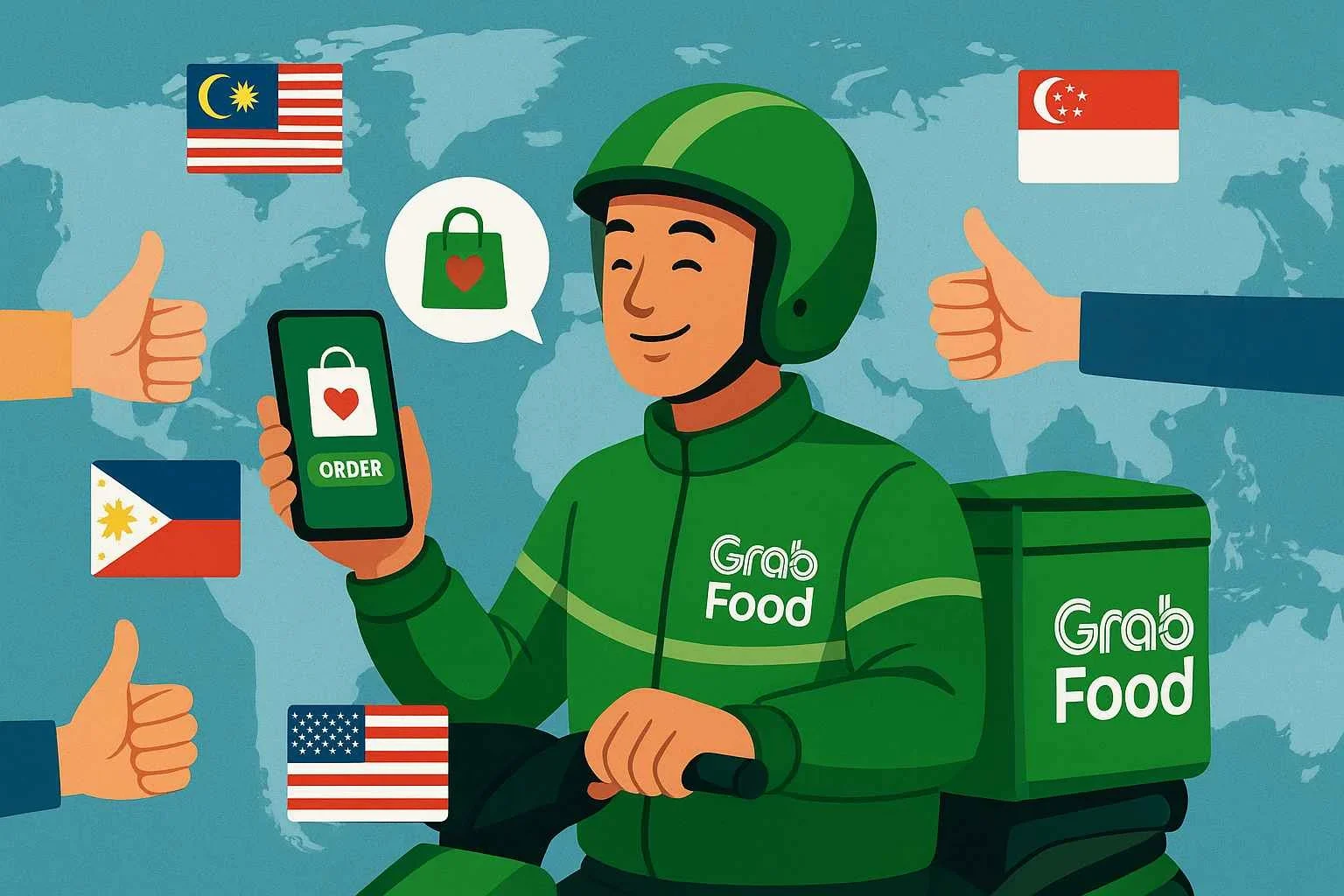 Pesanan GrabFood Melonjak, Solidaritas Warganet Dunia untuk Ojol Indonesia