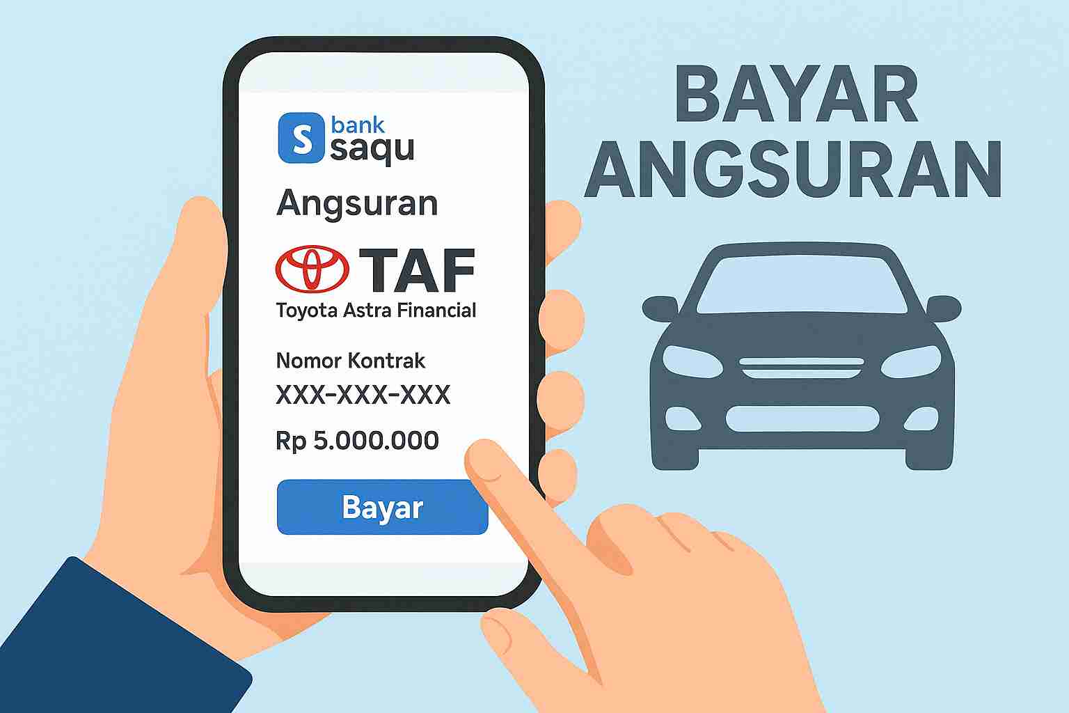 Mudah! Begini Cara Bayar Angsuran TAF Lewat Bank Saqu Tanpa Ribet