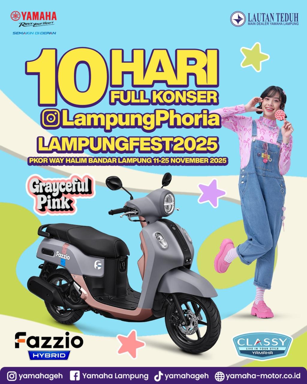 Lampung Fest 2025: 10 Hari Musik Nonstop, Yamaha Sajikan Promo & Hadiah Menarik!