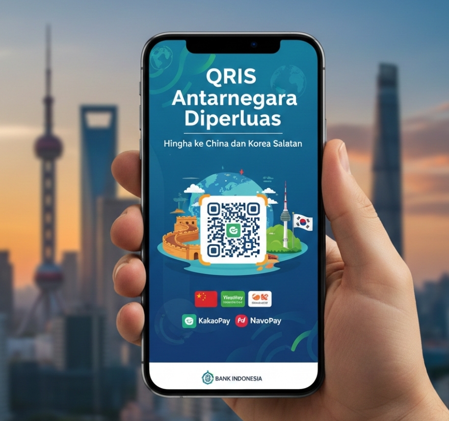 QRIS Antarnegara Diperluas Hingga ke China dan Korea Selatan