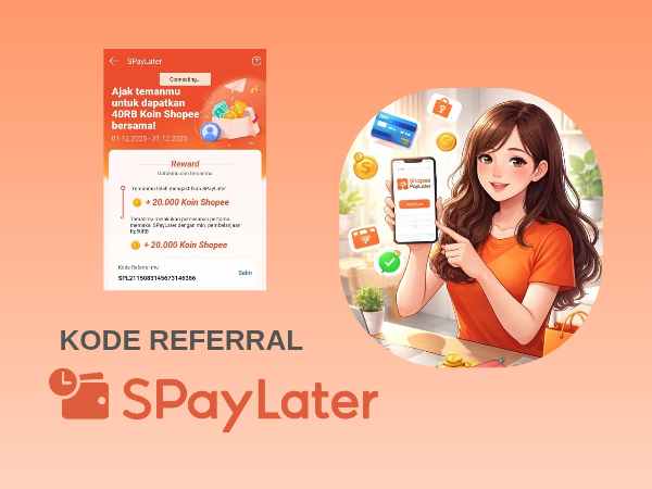 Kode Referral SpayLater Mei 2026, Dapat 40.000 Koin Shopee!