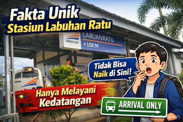 Fakta Unik Stasiun Labuhan Ratu Bandar Lampung, Hanya Kedatangan