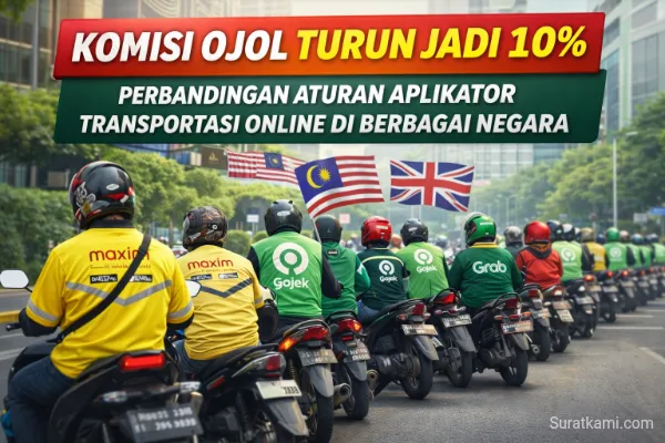 Komisi Ojol Turun Jadi 10%? Ini Perbandingan Aturan Aplikator Transportasi Online di Berbagai Negara