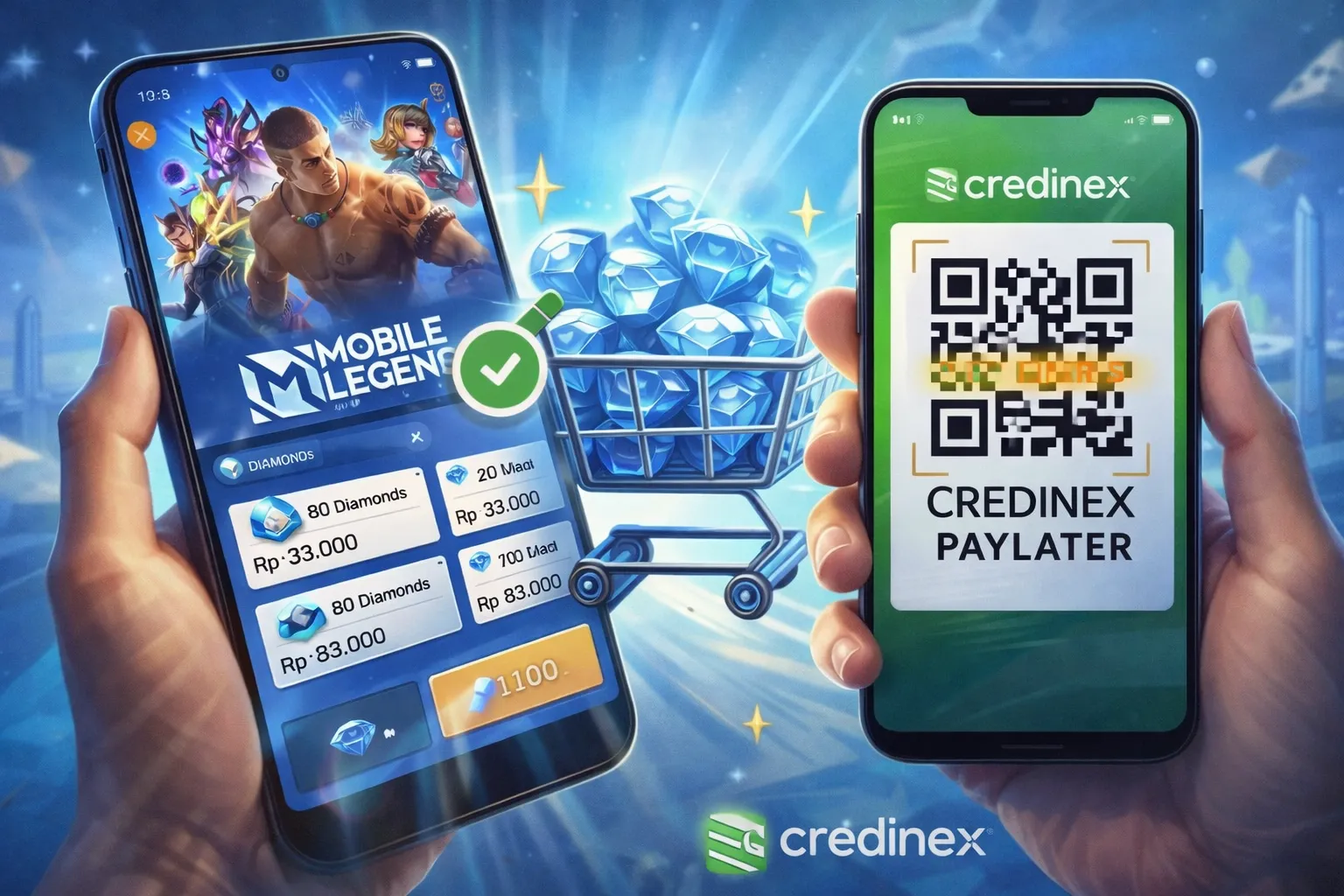 Cara Top Up Mobile Legends Pakai Credinex PayLater, Cukup Scan QRIS Sekali