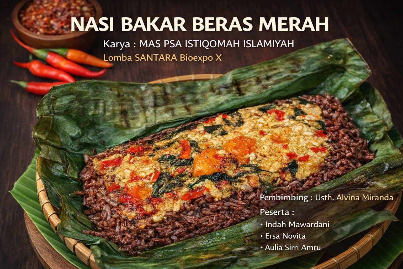 MAS PSA Istiqomah Islamiyah Tampilkan Nasi Bakar Beras Merah Sambal Tempoyak