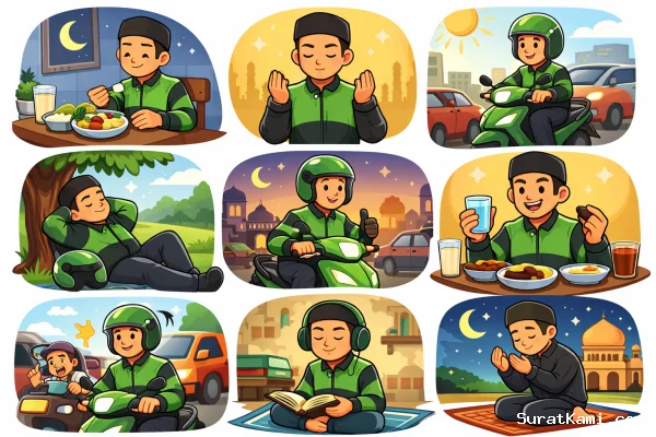 Tips Aman Puasa Ramadhan untuk Driver Ojol Tetap Kuat 30 Hari
