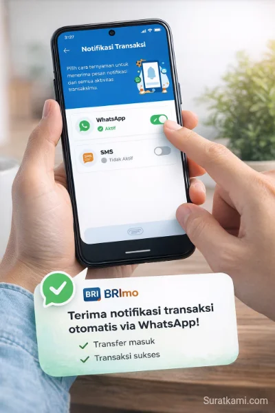 Cara Aktifkan Notifikasi Transaksi BRImo via WhatsApp dan SMS