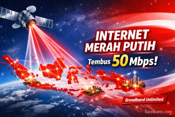 Internet Merah Putih Telkomsat Tembus 50 Mbps