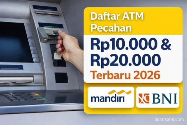 Daftar ATM Pecahan Rp10.000 dan Rp20.000 Terbaru 2026