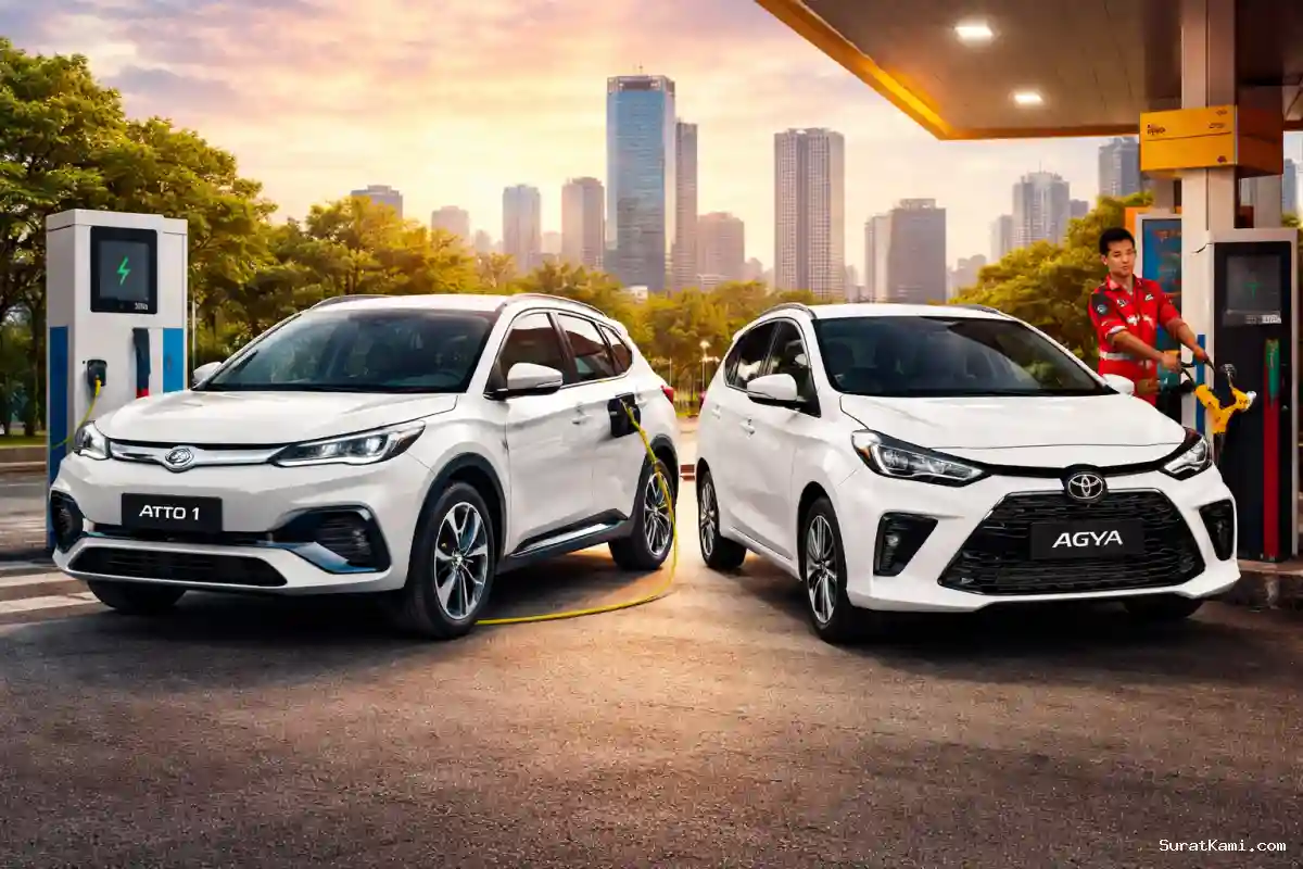 Adu Irit BYD Atto 1 vs Toyota Agya di Tengah Krisis Energi