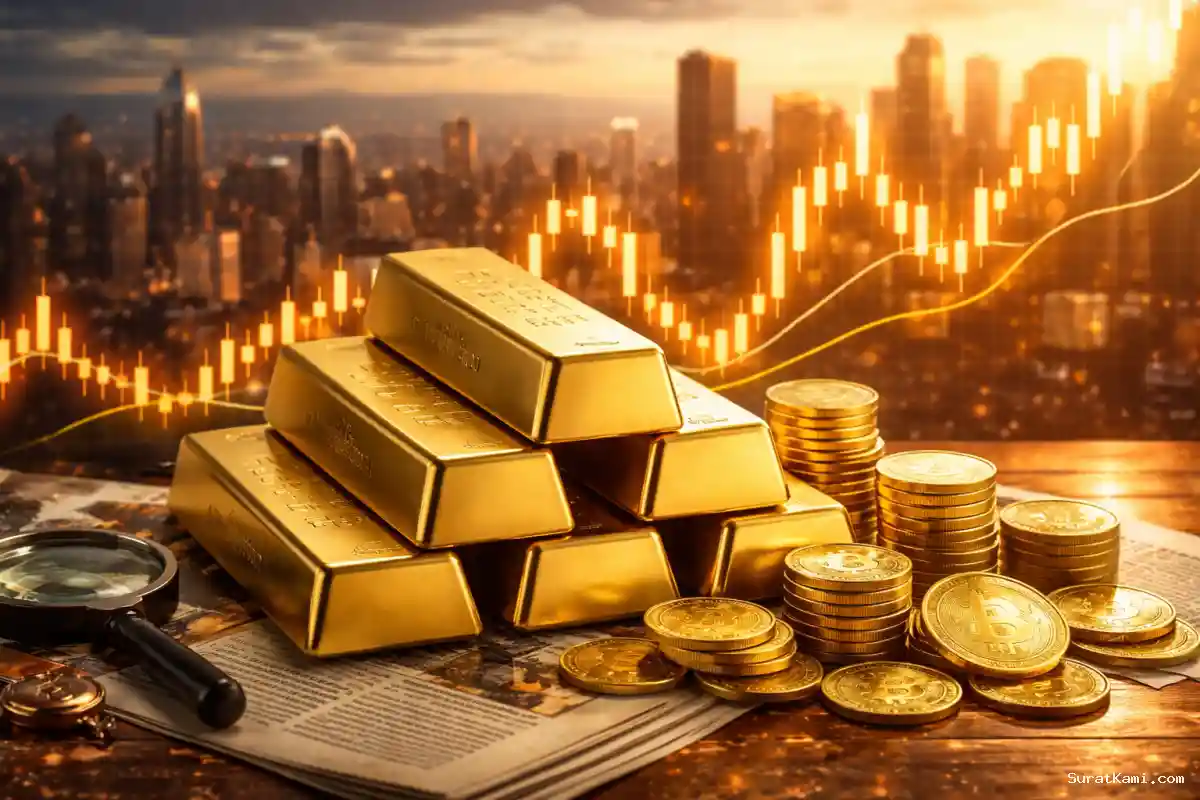 Harga Emas Dunia Naik Tajam, Namun Maret Ditutup Melemah
