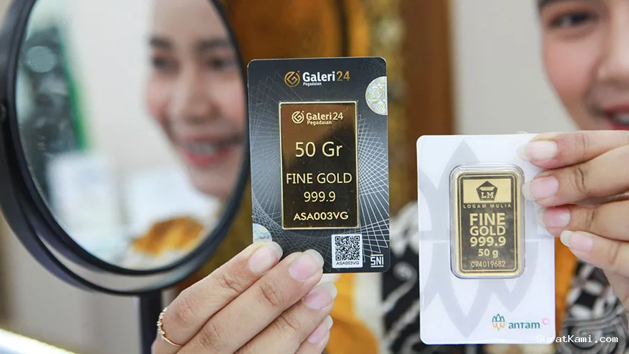 Harga Emas Pegadaian Hari Ini: Antam Naik, UBS Dan Galeri 24 Turun