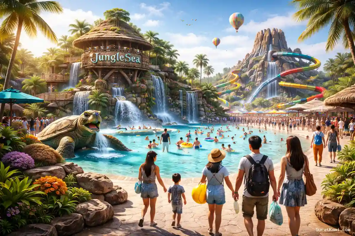 Junglesea Theme Park Lampung Selatan Diserbu Wisatawan