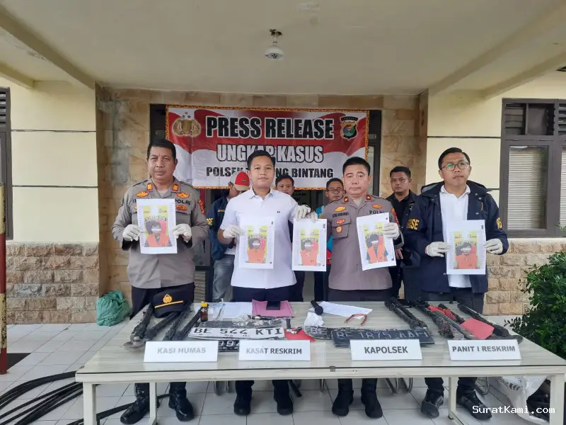Puluhan Kali Beraksi, Lima Maling Kabel PLN Ditangkap Polisi Lampung