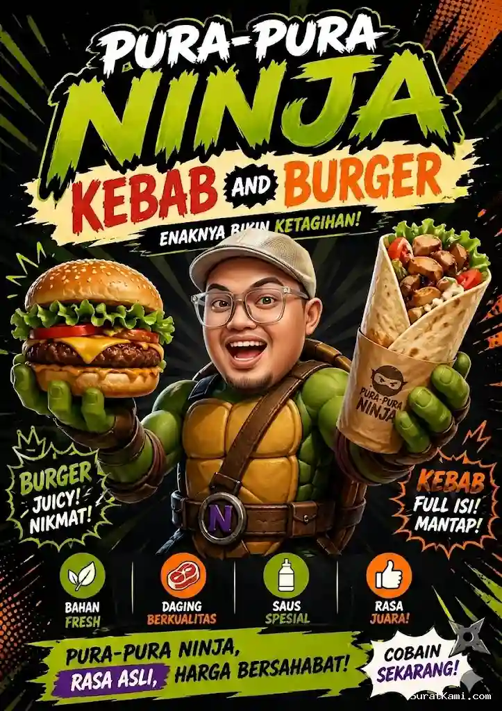 Grand Opening Pura-Pura Ninja Kebab Karimunjawa Bandar Lampung