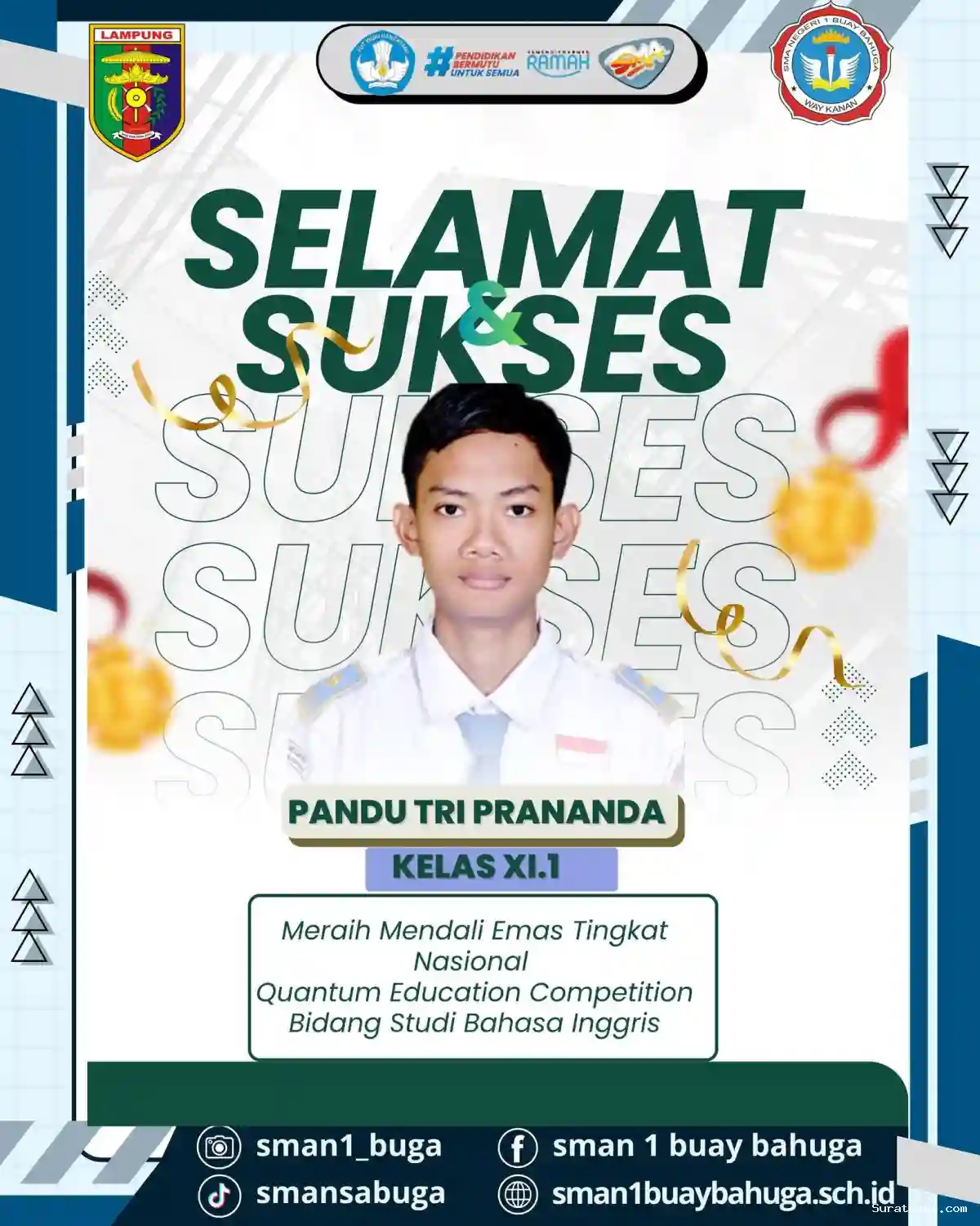 Prestasi Siswa SMAN 1 Buay Bahuga Raih Emas Nasional 2026