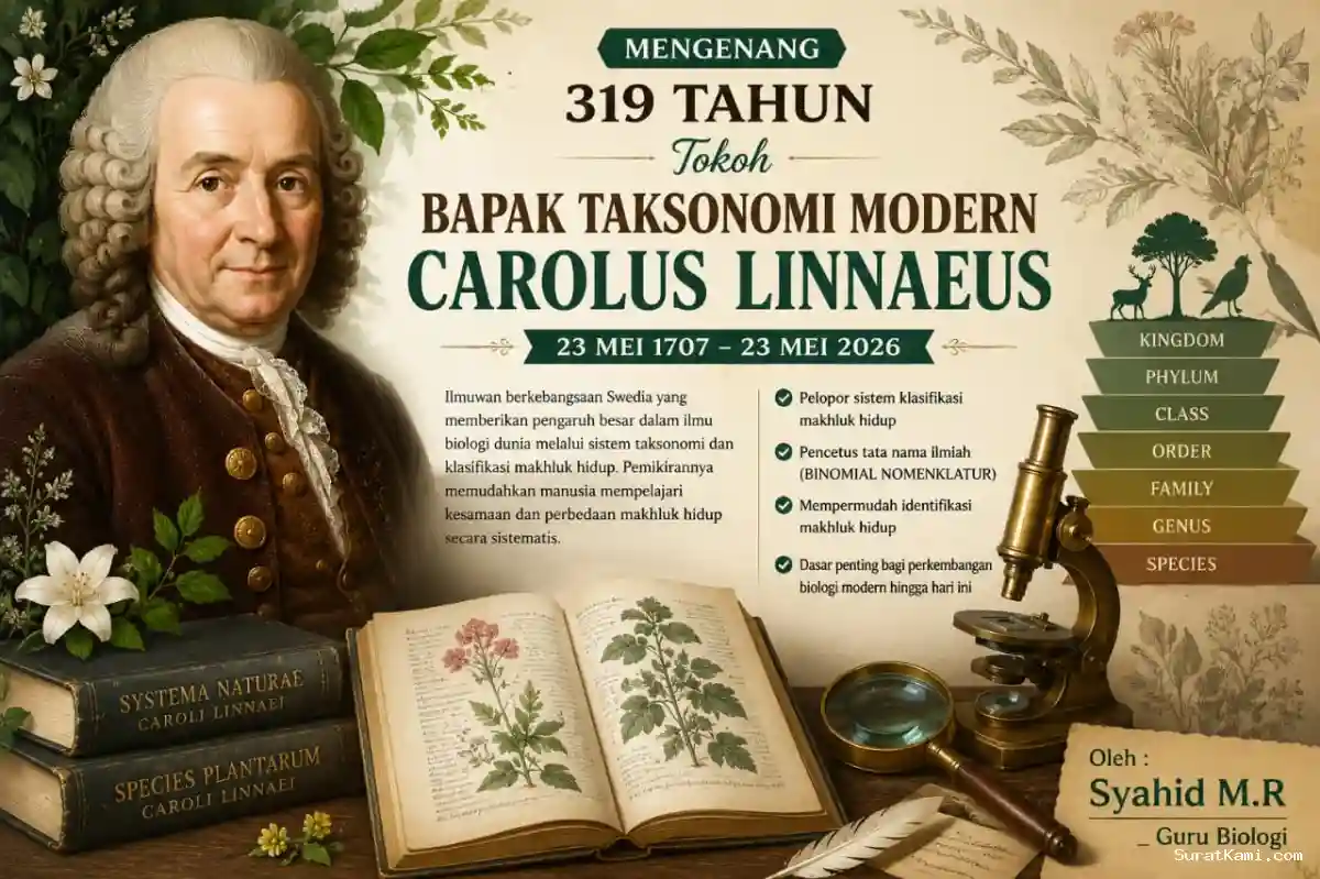 Mengenang 319 Tahun Carolus Linnaeus: Pemikiran Sang Bapak Taksonomi Modern