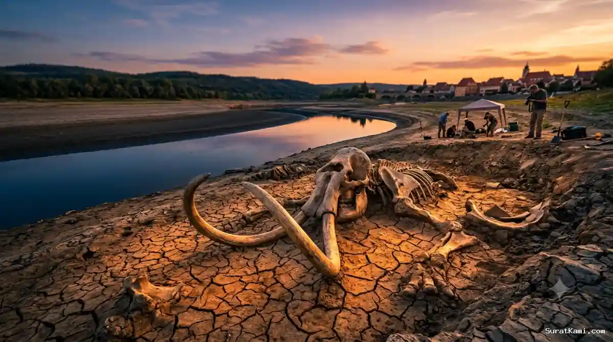 Mammoth Purba Muncul Saat Sungai Danube Surut ke Level Terendah