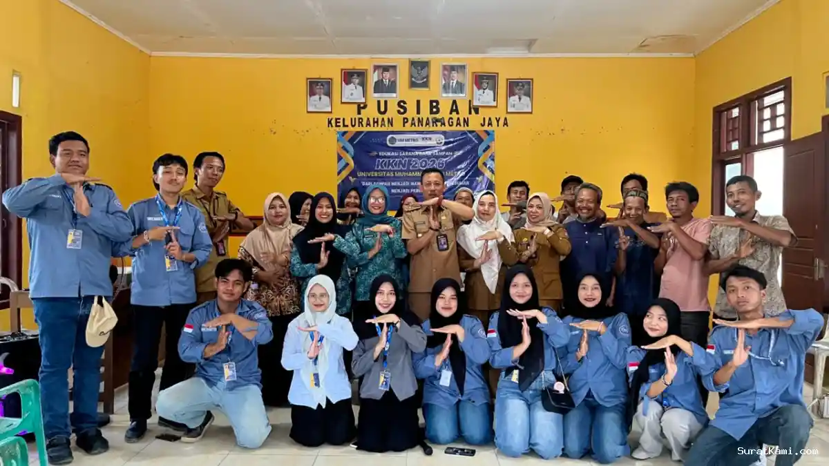 Mahasiswa KKN Kelompok 36 UM Metro Bangun Bank Sampah Bersama Masyarakat Panaragan Jaya