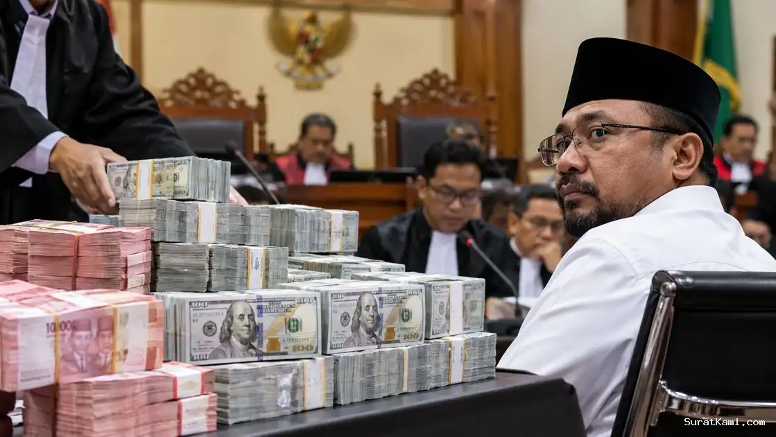 Jaksa Pamer Tumpukan Dolar dalam Sidang Korupsi Kuota Haji, Kerugian Negara Rp 622 Miliar