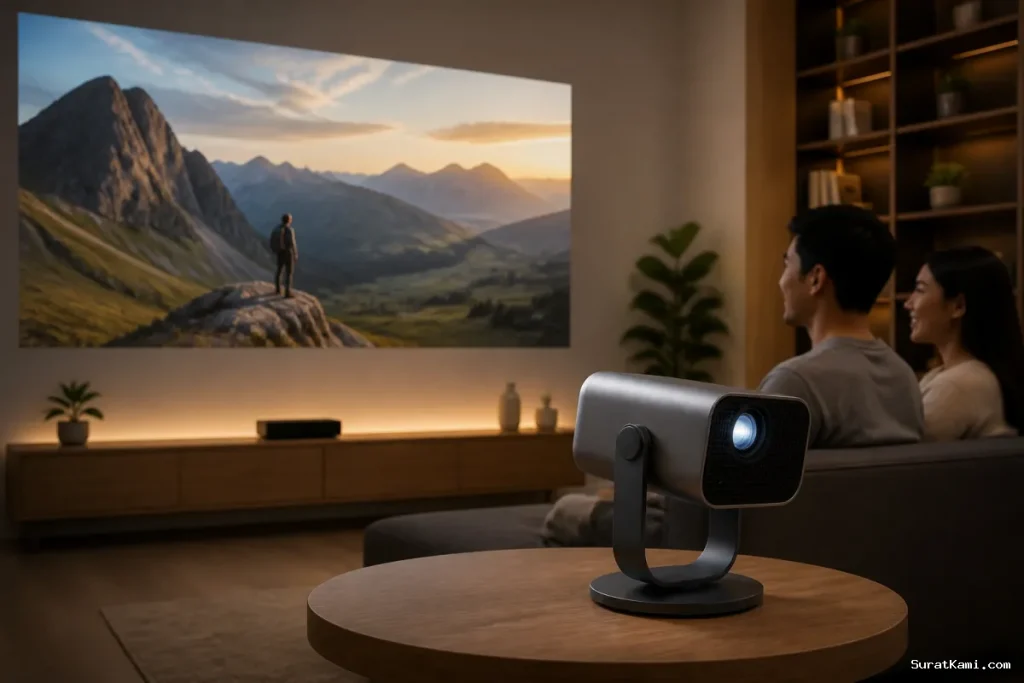 Polytron Rilis Cinemax Smart Projector FlipX dengan Orbital Stand 360°