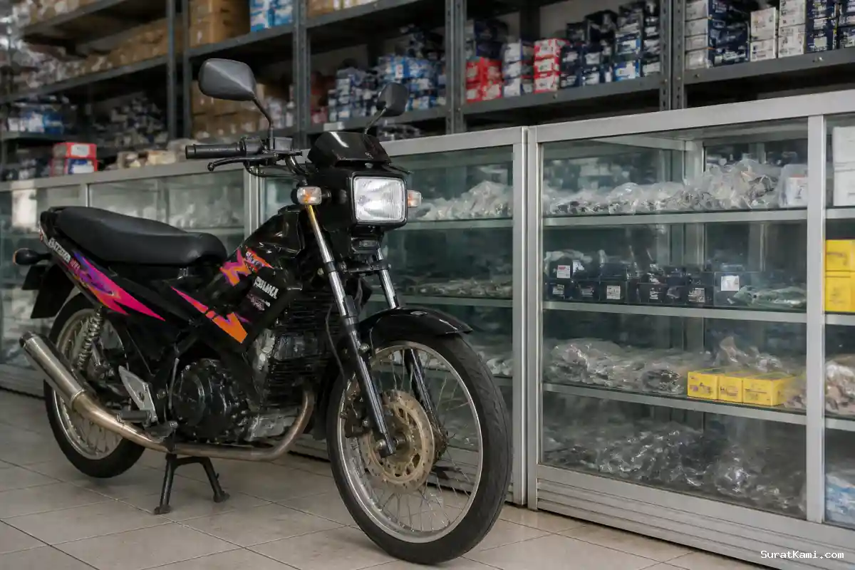 Suku Cadang Suzuki Satria 2-Tak Masih Banyak di Penyalur Resmi