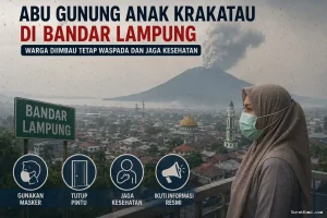 Abu Krakatau Ganggu Penerbangan, Penyeberangan Bakauheni–Merak Tetap Normal