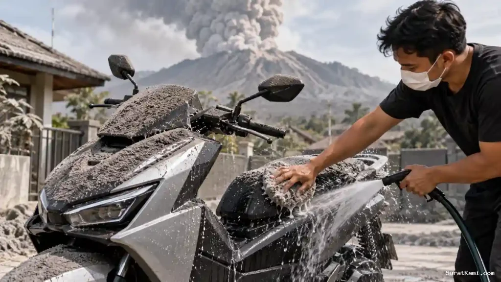 Cara Aman Membersihkan Motor Listrik dari Abu Vulkanik