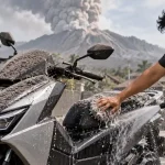 Cara Aman Membersihkan Motor Listrik dari Abu Vulkanik