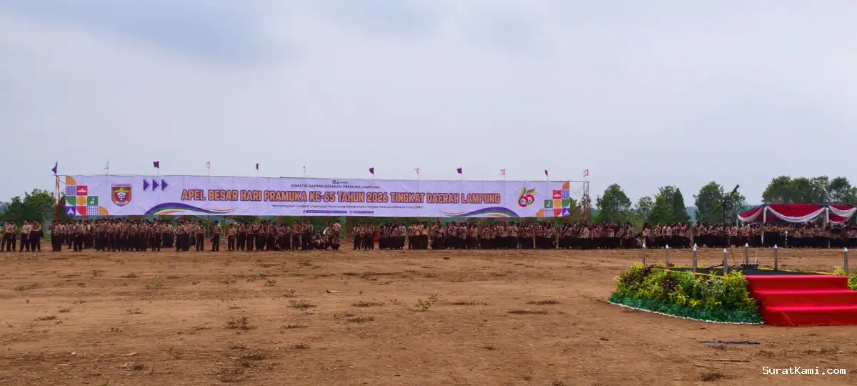 Kwarda Lampung Gelar Apel Besar Hari Pramuka ke-65 Tahun 2026