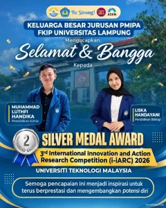 Mahasiswa FKIP Unila Raih Tiga Prestasi di 3rd International Innovation and Action Research Competition 2026