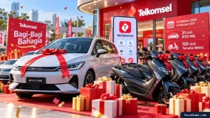Telkomsel Bagi-Bagi Bahagia, Siapkan 31 Mobil Listrik BYD M6 dan 120 Yamaha NMAX