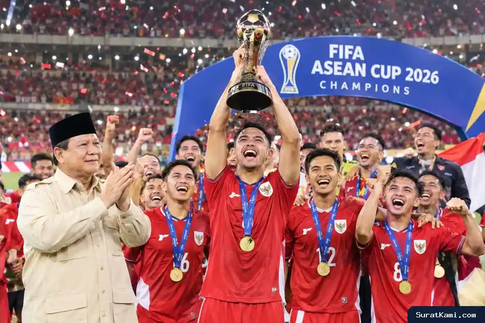 Timnas Indonesia Juara FIFA ASEAN Cup 2026, Prabowo Pastikan Ada Bonus